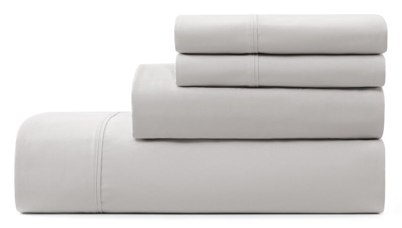 UGG King Sheet Set 4-Piece Luxury Cooling Sheets Deep Pockets Premium Bedding with 2 Pillow Shams Hypoallergenic Machine Washable Soft Lightweight Bed Set for Bedroom, King, Stone Grey (Hedi) - Image 1